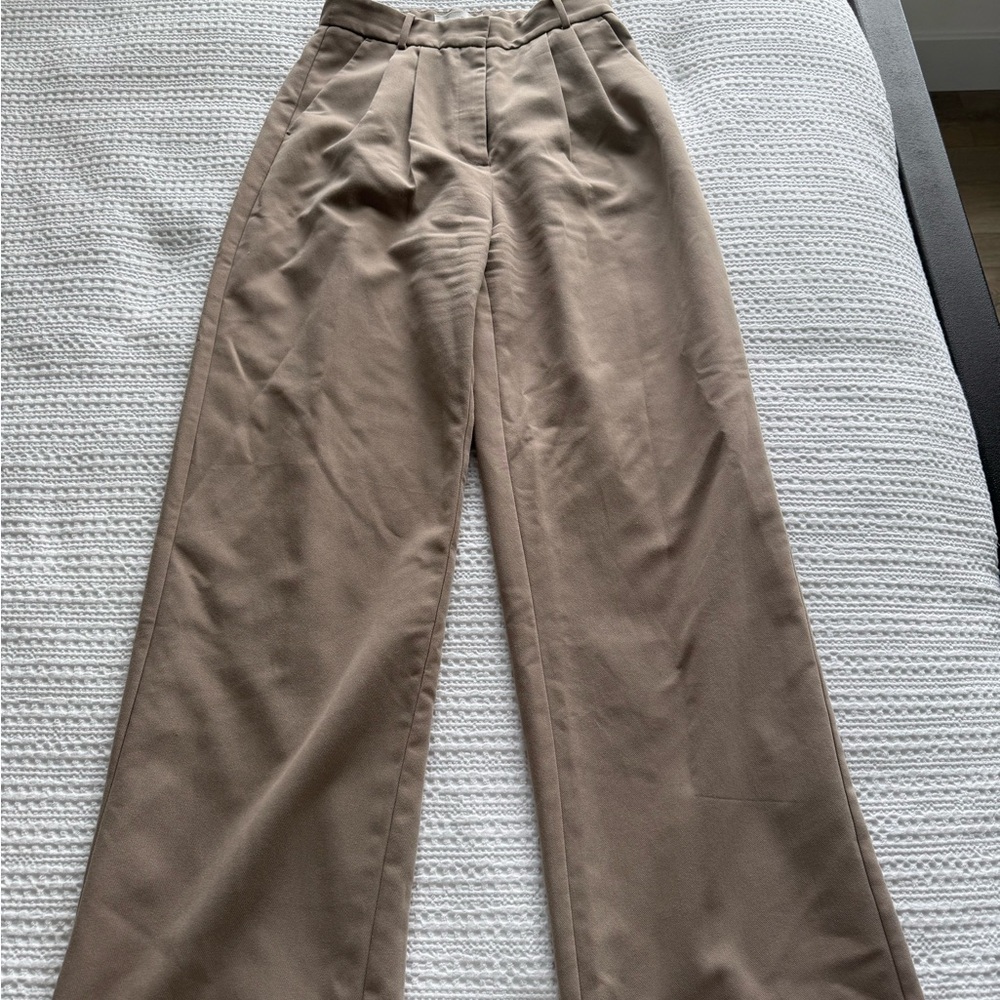 Abercrombie & Fitch Tan Wide-Leg Pants